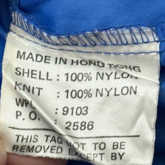 Eddie Bauer Vintage Blue Nylon Windbreaker Jacket Size Small - Picture 15 of 16